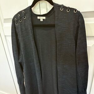 89th + Madison Long Navy Blue Cardigan 3x